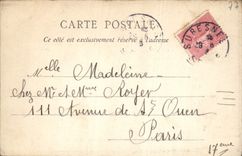 VINTAGE POSTCARD Fontainebleau Train station