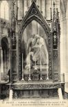 VINTAGE POSTCARD Meaux Cathedral of Meaux Sainte Celine receiving the veil of the hands of Sainte Genevieve