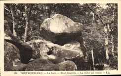 VINTAGE POSTCARD Fontainebleau the Drill Chauvet Mount the Rock Which Stirs up
