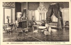 CPA Fontainebleau Le Palais Ancien Salon De Jeux Des Aides De Camp