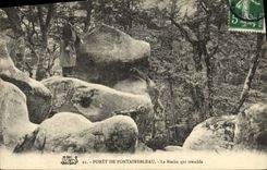 CPA Foret De Fontainebleau La Roche Qui Tremble