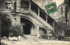 VINTAGE POSTCARD Meaux the Staircase Of the Chapter