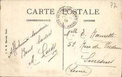 VINTAGE POSTCARD Villeneuve Saint Denis Castle Of Watches for the Frontage
