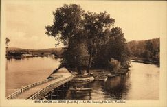 VINTAGE POSTCARD Samois On the Seine Low Samois the Island of Vauthere
