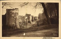 VINTAGE POSTCARD Layered branches Turn with the machines and line of the walls