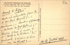 VINTAGE POSTCARD Layered branches the door St Jean