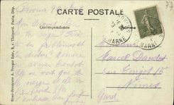 VINTAGE POSTCARD Layered branches Square Tower