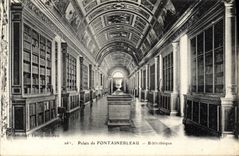 CPA Palais De Fontainebleau Bibliotheque
