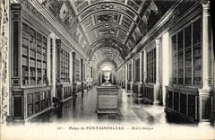 CPA Palais De Fontainebleau Bibliotheque