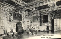 CPA Palais De Fontainebleau Salon De Louis XIII