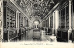 CPA Palais De Fontainebleau Bibliotheque