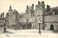 CPA Palais De Fontainebleau Facade Sur La Cour Des Adieux