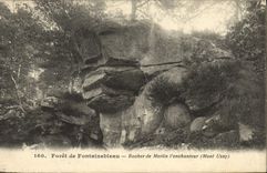 CPA Foret De Fontainebleau Rocher De Merlin l'Enchanteur Mont Ussy Magicien