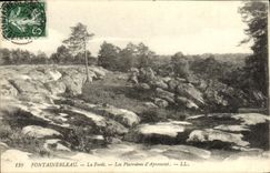VINTAGE POSTCARD Fontainebleau the Drill Chalk pits of Apremont