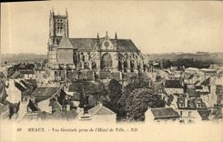 VINTAGE POSTCARD Meaux View Taken Of the Town hall