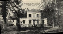 VINTAGE POSTCARD Layered branches the Villa Garnier Library Museum Public garden