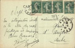 VINTAGE POSTCARD Layered branches the Villa Garnier Library Museum Public garden