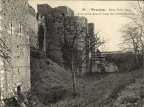 CPA Provins Porte Saint Jean Vue prise dans le fosse des fortifications