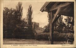 CPA Moret Donjon Vu Des Vieux Moulin