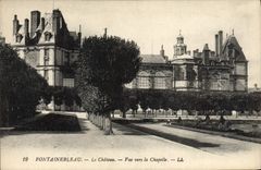 VINTAGE POSTCARD Fontainebleau the Castle Seen Towards La Chapelle