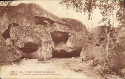 CPA Foret De Fontainebleau La Roche Qui Pleure Gorges de Franchard 