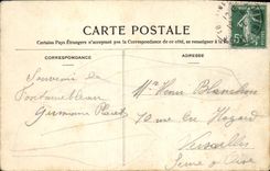 VINTAGE POSTCARD Drill De Fontainebleau the Rock Which Cries Falls of Franchard