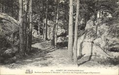 CPA Foret De Fontainebleau Rochers Cartouche Et Mandrin Cavaliere Des Brigands Gorges d'Apremont