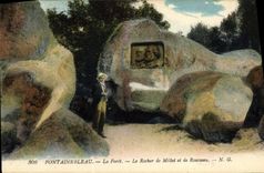 CPA Fontainebleau La Foret Le Rocher De Millet Et De Rousseau