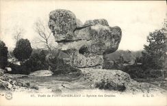 CPA Foret De Fontainebleau Sphinx Des Druides