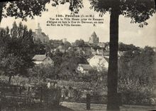 CPA Provins Vur De La Ville Haute Prise du rempart D'Aligne en face de la rue du Durteint Enfants
