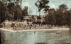VINTAGE POSTCARD Esbly the Beach