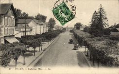VINTAGE POSTCARD Melun the Thiers Avenue