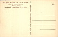 VINTAGE POSTCARD Small Tables Of the Ile de France Palate De Fontainebleau the Palate and the Pond