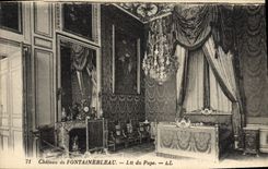 VINTAGE POSTCARD Castle De Fontainebleau Reads Of the Pope