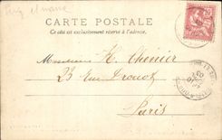 VINTAGE POSTCARD Lizy On Old Ourcq Moulins Interior of the park