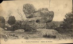 CPA Foret De Fontainebleau Sphinx Des Druides