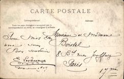 VINTAGE POSTCARD Palate De Fontainebleau Living room Of Music Of Marie Antoinette