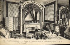 VINTAGE POSTCARD Fontainebleau the Castle Room has Coucher Of the Josephine empress