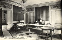 VINTAGE POSTCARD Fontainebleau the Castle Room Of Topography Of the Napoleon Emperor 1st