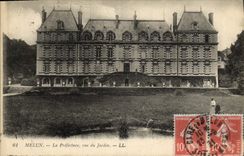 VINTAGE POSTCARD Melun Prefecture Seen Of the Garden