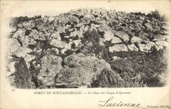 VINTAGE POSTCARD Drill De Fontainebleau the Chaos Of the Falls D' Apremont