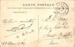 VINTAGE POSTCARD Moret On Loing the Gate And the Place De Samois