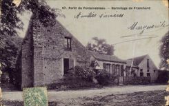 VINTAGE POSTCARD Drill De Fontainebleau Hermitage De Franchard
