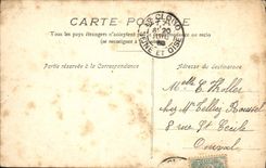 VINTAGE POSTCARD Drill De Fontainebleau Hermitage De Franchard