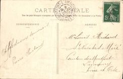 VINTAGE POSTCARD Palate De Fontainebleau Anteroom Apartments Louis XIII