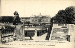 VINTAGE POSTCARD Melun Castle Of Be worth the Viscount Seen of the Confessional Lion