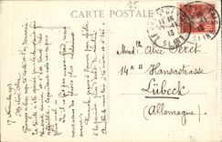 VINTAGE POSTCARD Castle of Fontainebleau Court of the good-byes