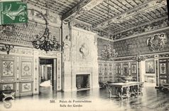 VINTAGE POSTCARD Drill of Fontainebleau Room of the Guards