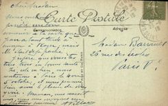 VINTAGE POSTCARD the Palate De Fontainebleau Room To be slept Of Napoleon 1st