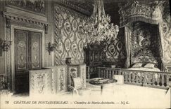 CPA Chateau De Fontainebleau Chambre De Marie Antoinette